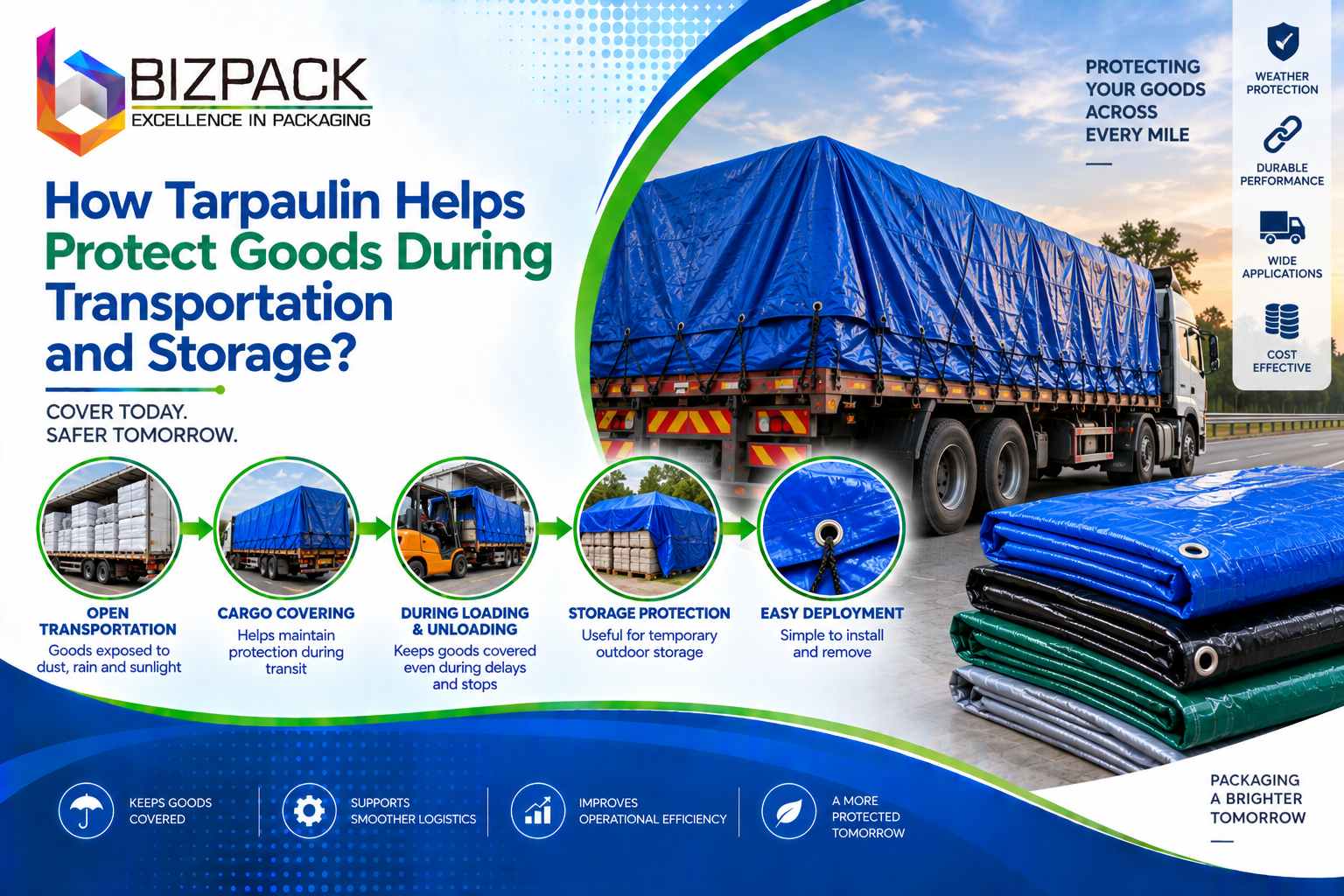 How Tarpaulin Helps Protect Goods During Transportation and Storage?